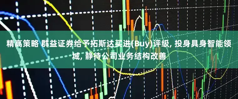 精高策略 群益证券给予拓斯达买进(Buy)评级, 投身具身智能领域, 静待公司业务结构改善